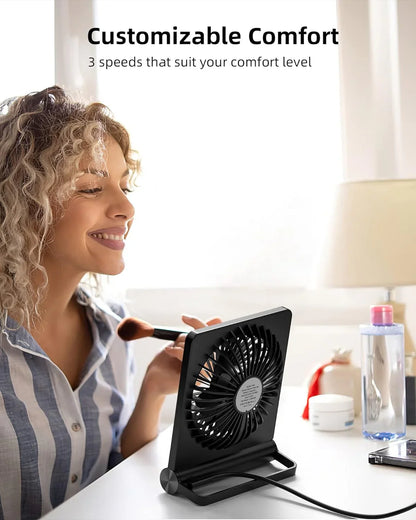 Ultra Stille USB Bureauventilator - Krachtig - Compact - Energiezuinig-Fans-De Bazelaar