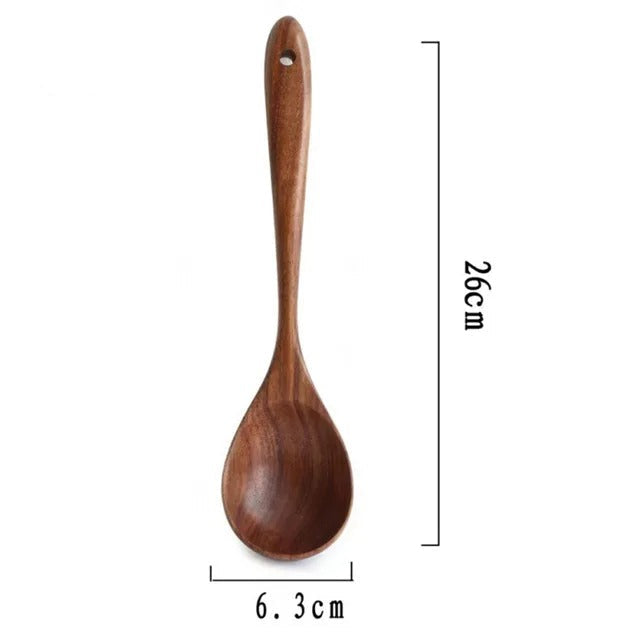 Teakhouten Keukengerei - Duurzaam - Stijlvol - Functioneel-Cooking Utensil Sets-De Bazelaar