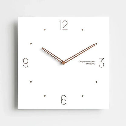 Minimalistische Witte Wandklok - Eco-Vriendelijk & Stijlvol Ontwerp-Wall Clocks-De Bazelaar