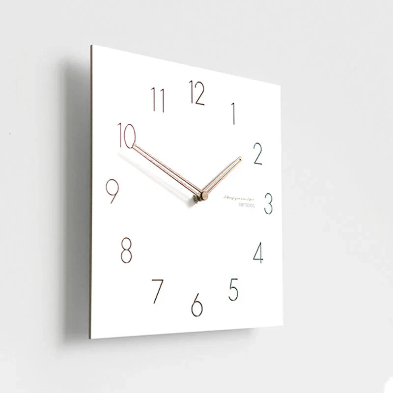 Minimalistische Witte Wandklok - Eco-Vriendelijk & Stijlvol Ontwerp-Wall Clocks-De Bazelaar