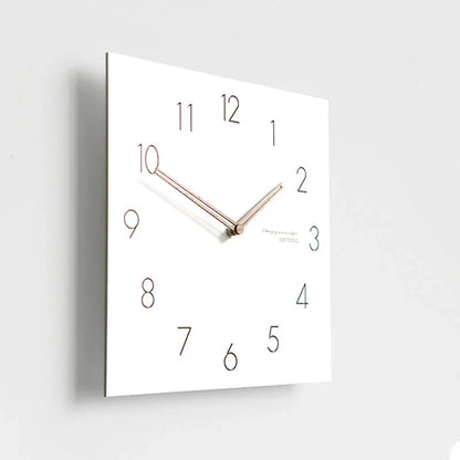 Minimalistische Witte Wandklok - Eco-Vriendelijk & Stijlvol Ontwerp-Wall Clocks-De Bazelaar