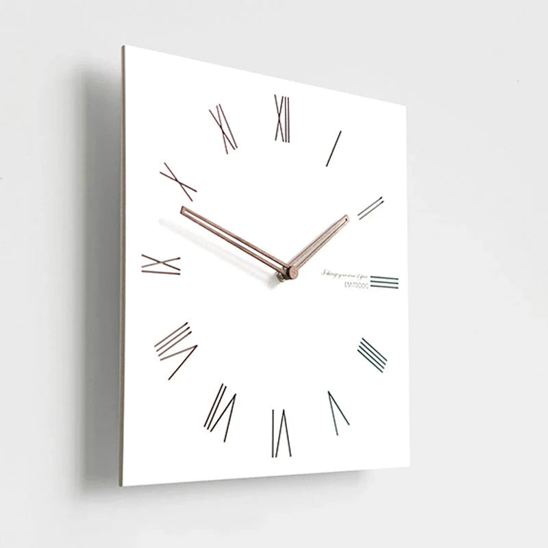 Minimalistische Witte Wandklok - Eco-Vriendelijk & Stijlvol Ontwerp-Wall Clocks-De Bazelaar