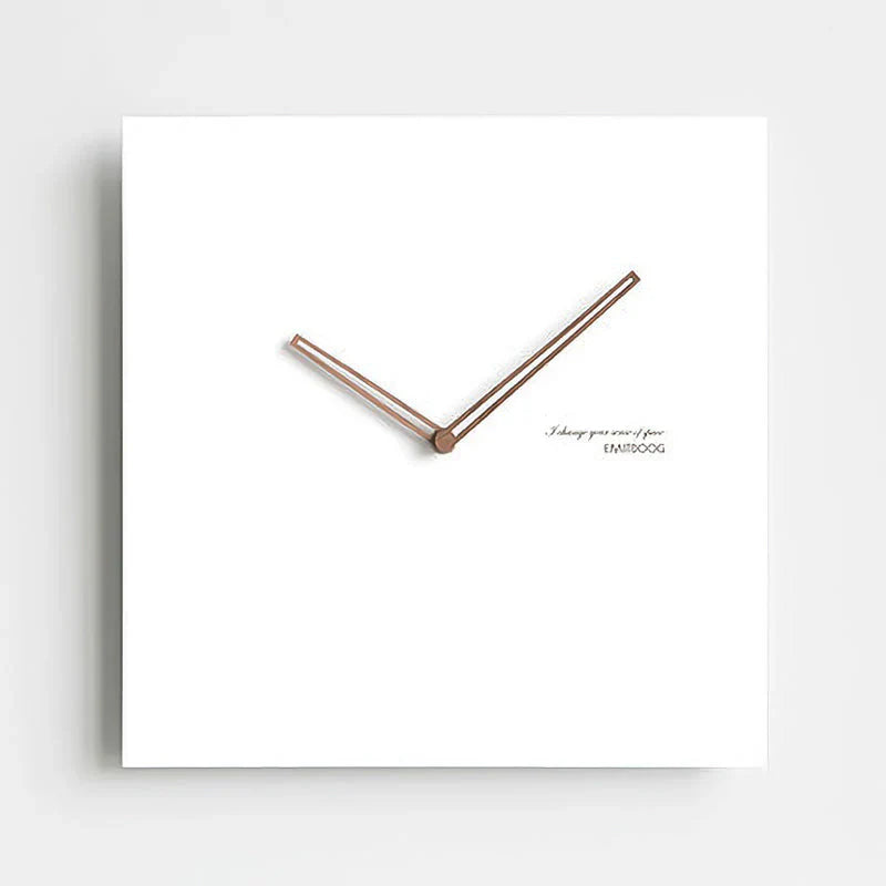 Minimalistische Witte Wandklok - Eco-Vriendelijk & Stijlvol Ontwerp-Wall Clocks-De Bazelaar
