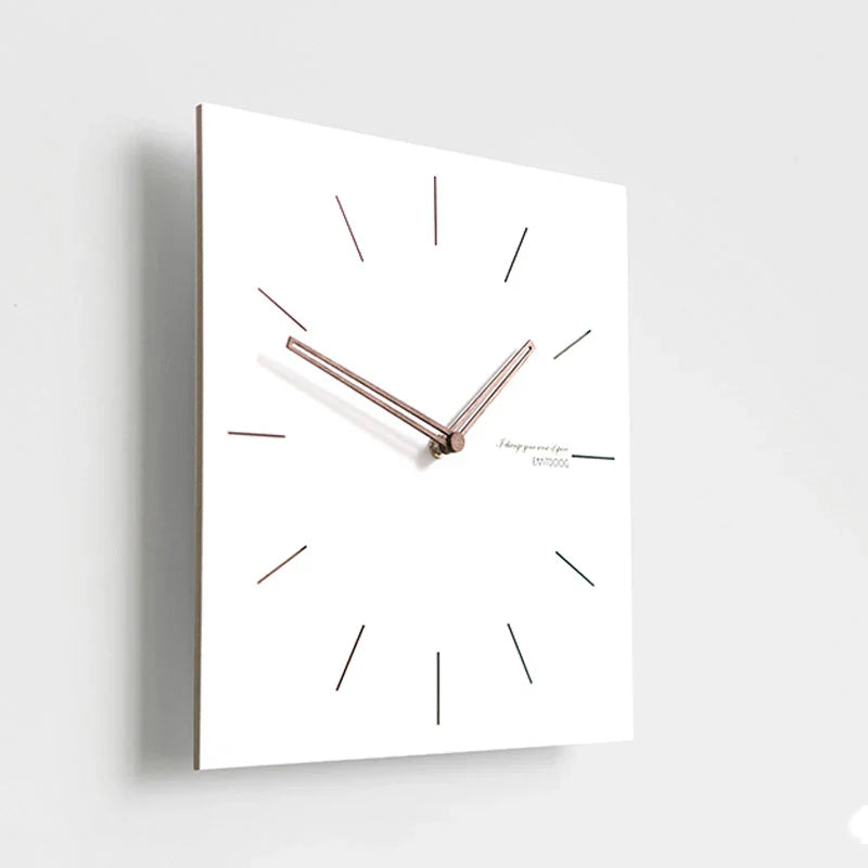 Minimalistische Witte Wandklok - Eco-Vriendelijk & Stijlvol Ontwerp-Wall Clocks-De Bazelaar