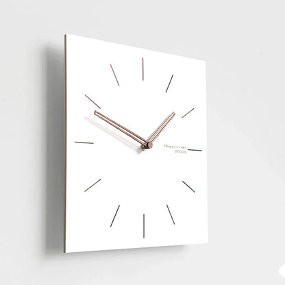 Minimalistische Witte Wandklok - Eco-Vriendelijk & Stijlvol Ontwerp-Wall Clocks-De Bazelaar