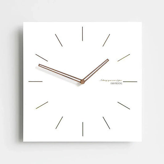 Minimalistische Witte Wandklok - Eco-Vriendelijk & Stijlvol Ontwerp-Wall Clocks-De Bazelaar