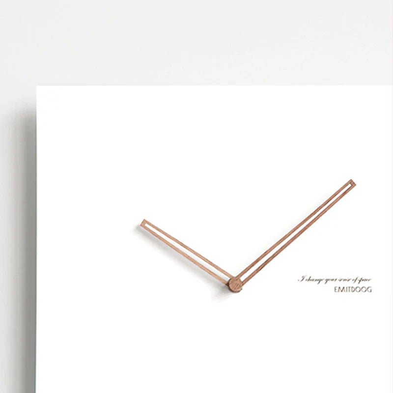 Minimalistische Witte Wandklok - Eco-Vriendelijk & Stijlvol Ontwerp-Wall Clocks-De Bazelaar