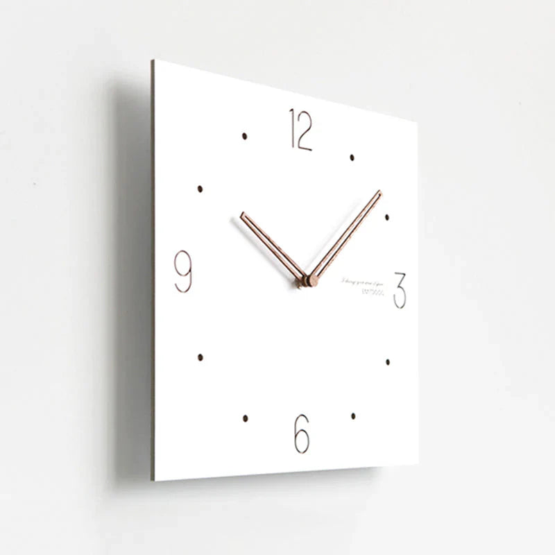 Minimalistische Witte Wandklok - Eco-Vriendelijk & Stijlvol Ontwerp-Wall Clocks-De Bazelaar