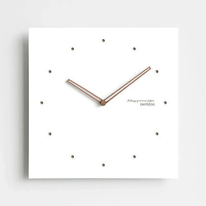 Minimalistische Witte Wandklok - Eco-Vriendelijk & Stijlvol Ontwerp-Wall Clocks-De Bazelaar