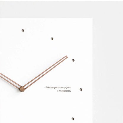 Minimalistische Witte Wandklok - Eco-Vriendelijk & Stijlvol Ontwerp-Wall Clocks-De Bazelaar