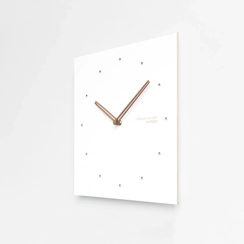 Minimalistische Witte Wandklok - Eco-Vriendelijk & Stijlvol Ontwerp-Wall Clocks-De Bazelaar