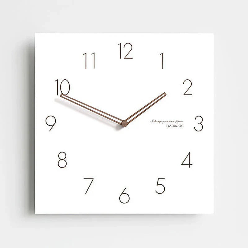 Minimalistische Witte Wandklok - Eco-Vriendelijk & Stijlvol Ontwerp-Wall Clocks-De Bazelaar