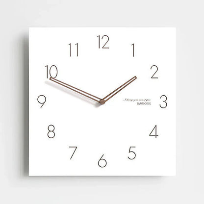 Minimalistische Witte Wandklok - Eco-Vriendelijk & Stijlvol Ontwerp-Wall Clocks-De Bazelaar