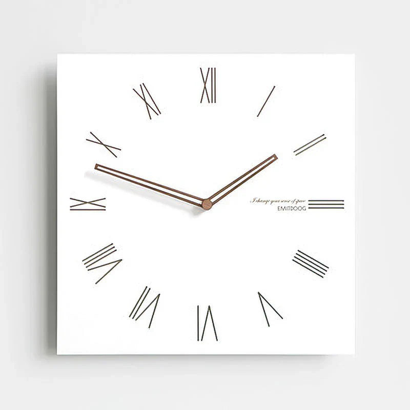 Minimalistische Witte Wandklok - Eco-Vriendelijk & Stijlvol Ontwerp-Wall Clocks-De Bazelaar