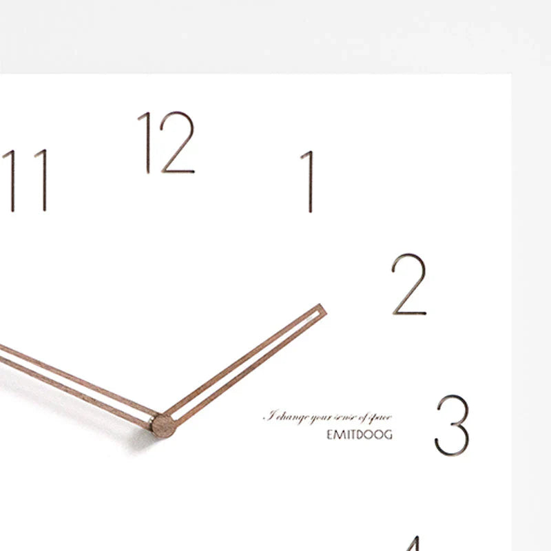 Minimalistische Witte Wandklok - Eco-Vriendelijk & Stijlvol Ontwerp-Wall Clocks-De Bazelaar