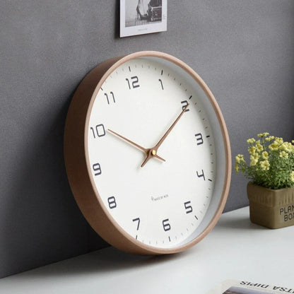 Houten Wandklok - Scandinavisch Minimalistisch - Tijdloze Elegantie-Wall Clocks-De Bazelaar