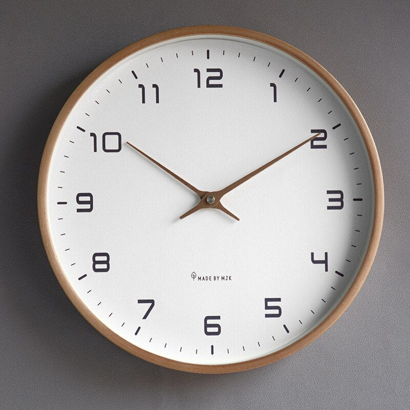 Houten Wandklok - Scandinavisch Minimalistisch - Tijdloze Elegantie-Wall Clocks-De Bazelaar