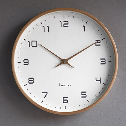 Houten Wandklok - Scandinavisch Minimalistisch - Tijdloze Elegantie-Wall Clocks-De Bazelaar