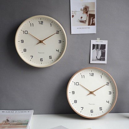 Houten Wandklok - Scandinavisch Minimalistisch - Tijdloze Elegantie-Wall Clocks-De Bazelaar