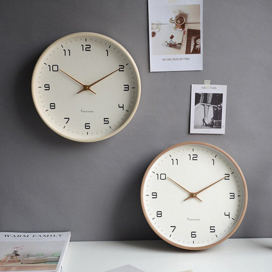 Houten Wandklok - Scandinavisch Minimalistisch - Tijdloze Elegantie-Wall Clocks-De Bazelaar