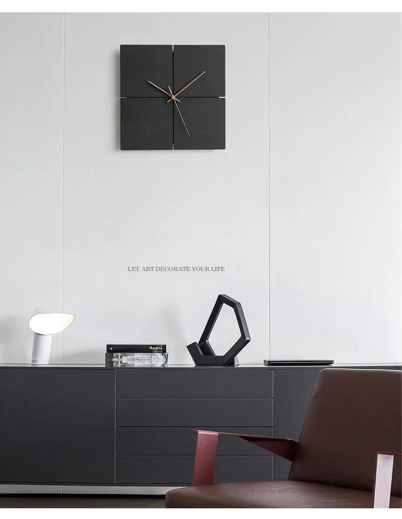 ZenEdge - Minimalistische Wandklok - Stijlvolle Stille Tijdsaanduiding-Wall Clocks-De Bazelaar