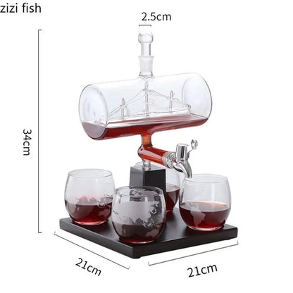 Zeilboot Decanter | Vorm Glas Whisky Fles